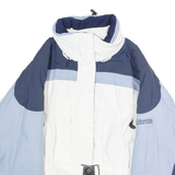 COLUMBIA Insulated Womens Jacket White Hooded Colourblock L