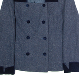 APART IMPRESSIONS Womens Blazer Jacket Blue Wool 90s UK 12