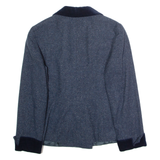 APART IMPRESSIONS Womens Blazer Jacket Blue Wool 90s UK 12