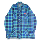 CHALET Mens Lumberjack Jacket Blue Flannel Plaid 2XL