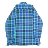 CHALET Mens Lumberjack Jacket Blue Flannel Plaid 2XL