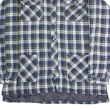 CHALET Mens Lumberjack Jacket Blue Flannel Plaid 2XL