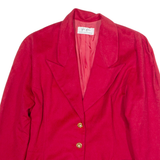 JUDI JORDAN Womens Blazer Jacket Red Wool 90s UK 14