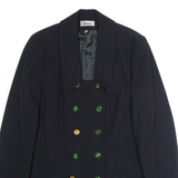 OKTAVIA Womens Blazer Jacket Black Wool 90s UK 14