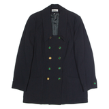 OKTAVIA Womens Blazer Jacket Black Wool 90s UK 14