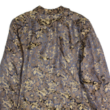 B.B Dragon Pattern Womens Trench Coat Gold 90s Crazy Pattern L