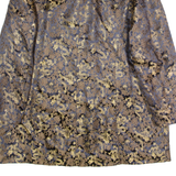 B.B Dragon Pattern Womens Trench Coat Gold 90s Crazy Pattern L