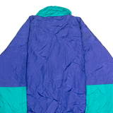 Mens Shell Jacket Blue Nylon 90s Colourblock XL