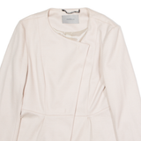 MARELLA Womens Blazer Jacket Beige Wool UK 10