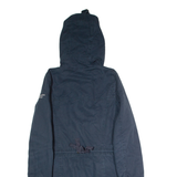ABERCROMBIE & FITCH Fleece Lined Womens Parka Coat Blue Hooded S