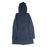 ABERCROMBIE & FITCH Fleece Lined Womens Parka Coat Blue Hooded S
