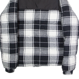 KARL KANI Mens Puffer Jacket Black Flannel Check XS