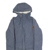 COLUMBIA Fleece Lined Womens Parka Coat Blue Hooded S