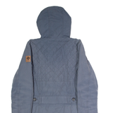 COLUMBIA Fleece Lined Womens Parka Coat Blue Hooded S