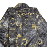 NUMERO UNO Womens Jacket Black 90s Crazy Pattern UK 12