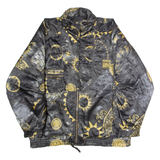 NUMERO UNO Womens Jacket Black 90s Crazy Pattern UK 12