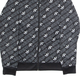 ADIDAS ORIGINALS Womens Track Jacket Black Crazy Pattern S