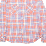 BIG STAR Womens Shirt Red Check Long Sleeve M