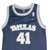 NIKE Dallas Mavericks Boys Jersey Blue Sleeveless USA Nylon L