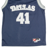 NIKE Dallas Mavericks Boys Jersey Blue Sleeveless USA Nylon L