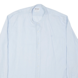 TIMBERLAND Slim Fit Mens Flannel Shirt Blue Long Sleeve 2XL