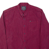 DIESEL Mens Flannel Shirt Red Plaid Long Sleeve XL