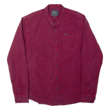 DIESEL Mens Flannel Shirt Red Plaid Long Sleeve XL