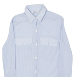 ZARA Womens Flannel Shirt Blue Long Sleeve XS