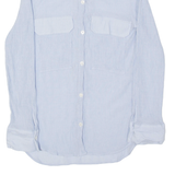 ZARA Womens Flannel Shirt Blue Long Sleeve XS