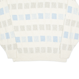 HUNT CLUB Tall Mens Jumper Cream Check Tight Knit XL