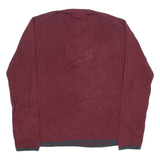 CALVIN KLEIN JEANS Mens Jumper Maroon V-Neck Tight Knit XL
