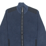 CALVIN KLEIN JEANS Mens Jumper Blue High Neck Waffle Knit M