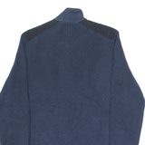 CALVIN KLEIN JEANS Mens Jumper Blue High Neck Waffle Knit M