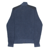 CALVIN KLEIN JEANS Mens Jumper Blue High Neck Waffle Knit M