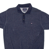 BYFORD Mens Polo Shirt Blue L