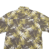 Mens Hawaiian Shirt Green 90s Floral L