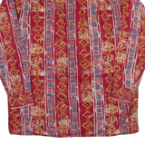 VINCI CASUAL Mens Shirt Red 90s Geometric Long Sleeve M