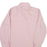 METZGER Slim Fit Mens Plain Shirt Pink Long Sleeve S