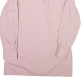 METZGER Slim Fit Mens Plain Shirt Pink Long Sleeve S