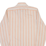 CONSULATE Mens Shirt Orange Striped Long Sleeve M