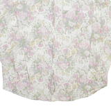 Womens Plain Shirt White Floral Long Sleeve L