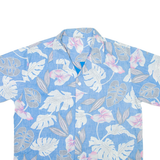 NEW HORIZON Mens Hawaiian Shirt Blue Floral XL