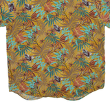 MANDELA Mens Hawaiian Shirt Orange Floral XL