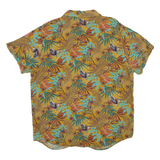 MANDELA Mens Hawaiian Shirt Orange Floral XL