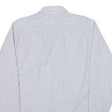 LACOSTE Mens Shirt White Pinstripe Long Sleeve L