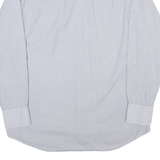 LACOSTE Mens Shirt White Pinstripe Long Sleeve L