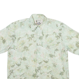 DAYCE UOMO Mens Hawaiian Shirt Green Floral M