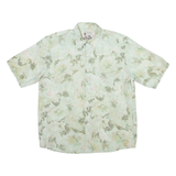 DAYCE UOMO Mens Hawaiian Shirt Green Floral M