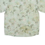 DAYCE UOMO Mens Hawaiian Shirt Green Floral M