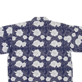 Mens Hawaiian Shirt Blue Floral L